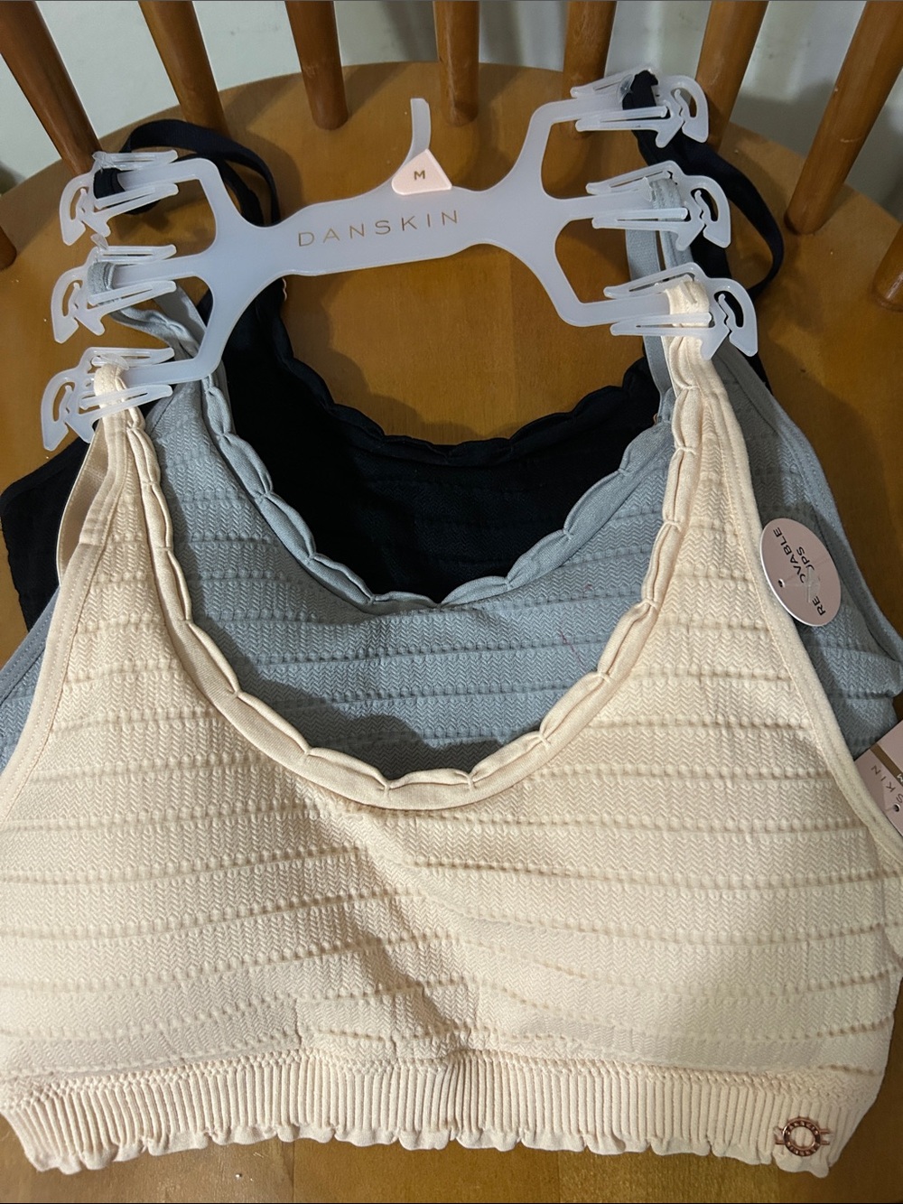 NWT Danskin Wireless Invisible Support Seamless Bralettes. Three Pack Set.